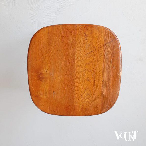Vintage houten Scandinavische kruk, jaren '60