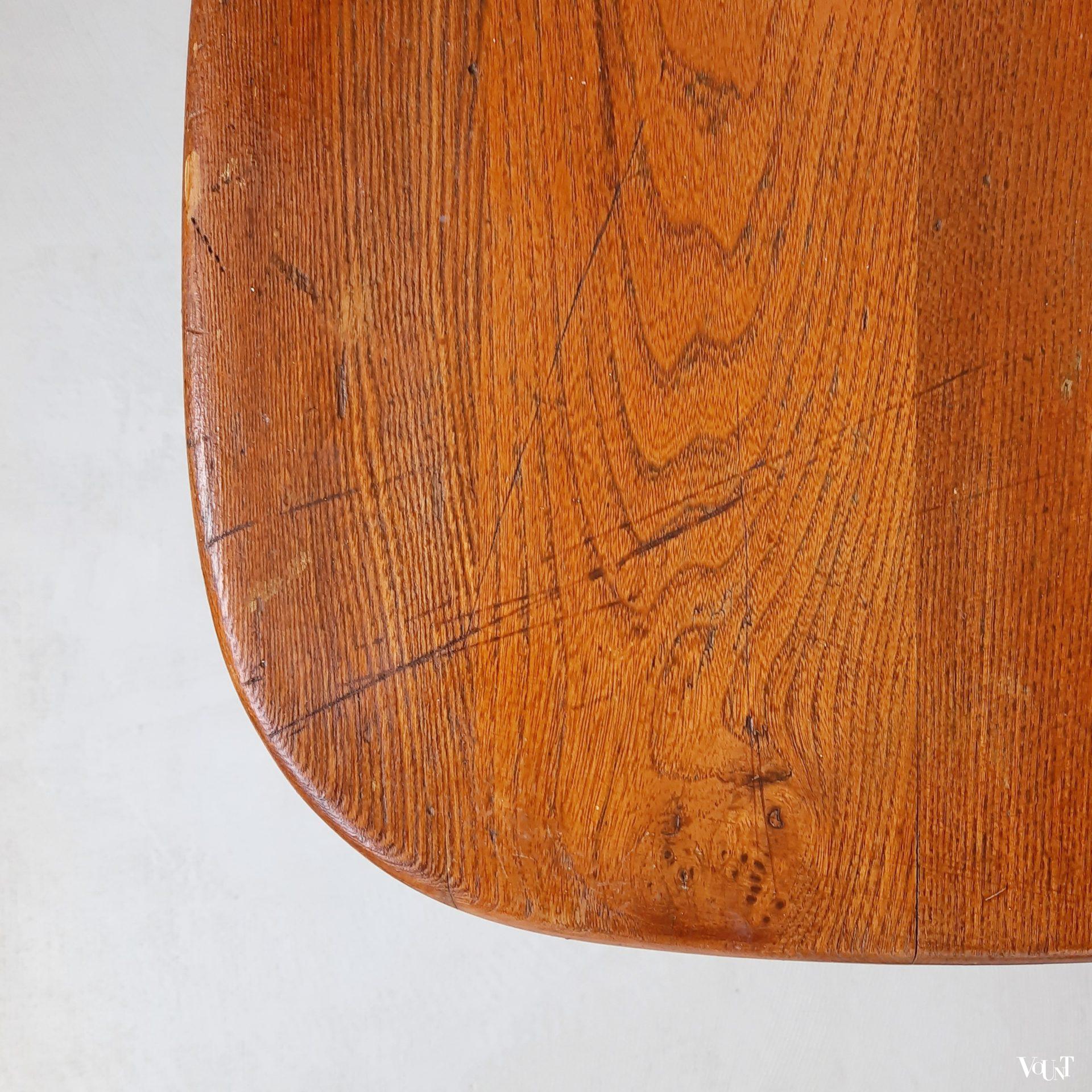 Vintage houten Scandinavische kruk, jaren '60