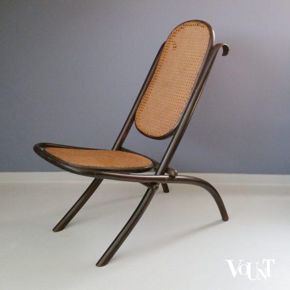 Originele antieke inklapbare Thonet stoel  / Kaminsessel nr. 1, rond 1870
