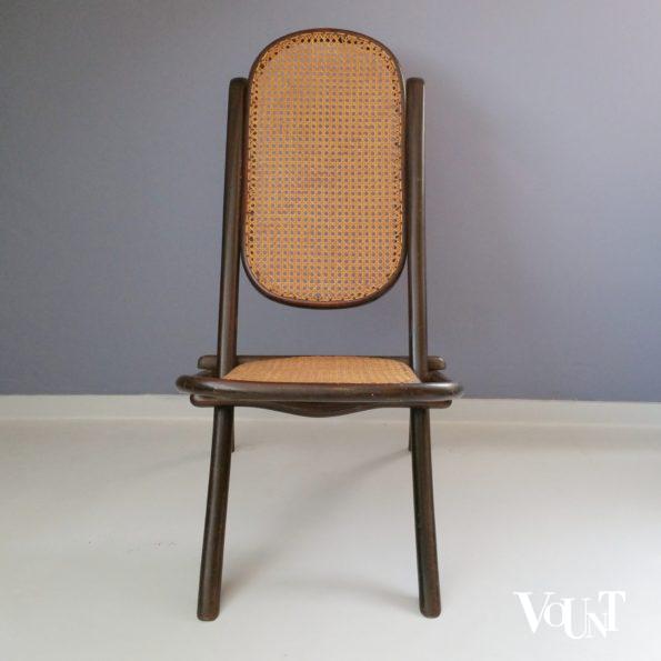 Originele antieke inklapbare Thonet stoel  / Kaminsessel nr. 1, rond 1870