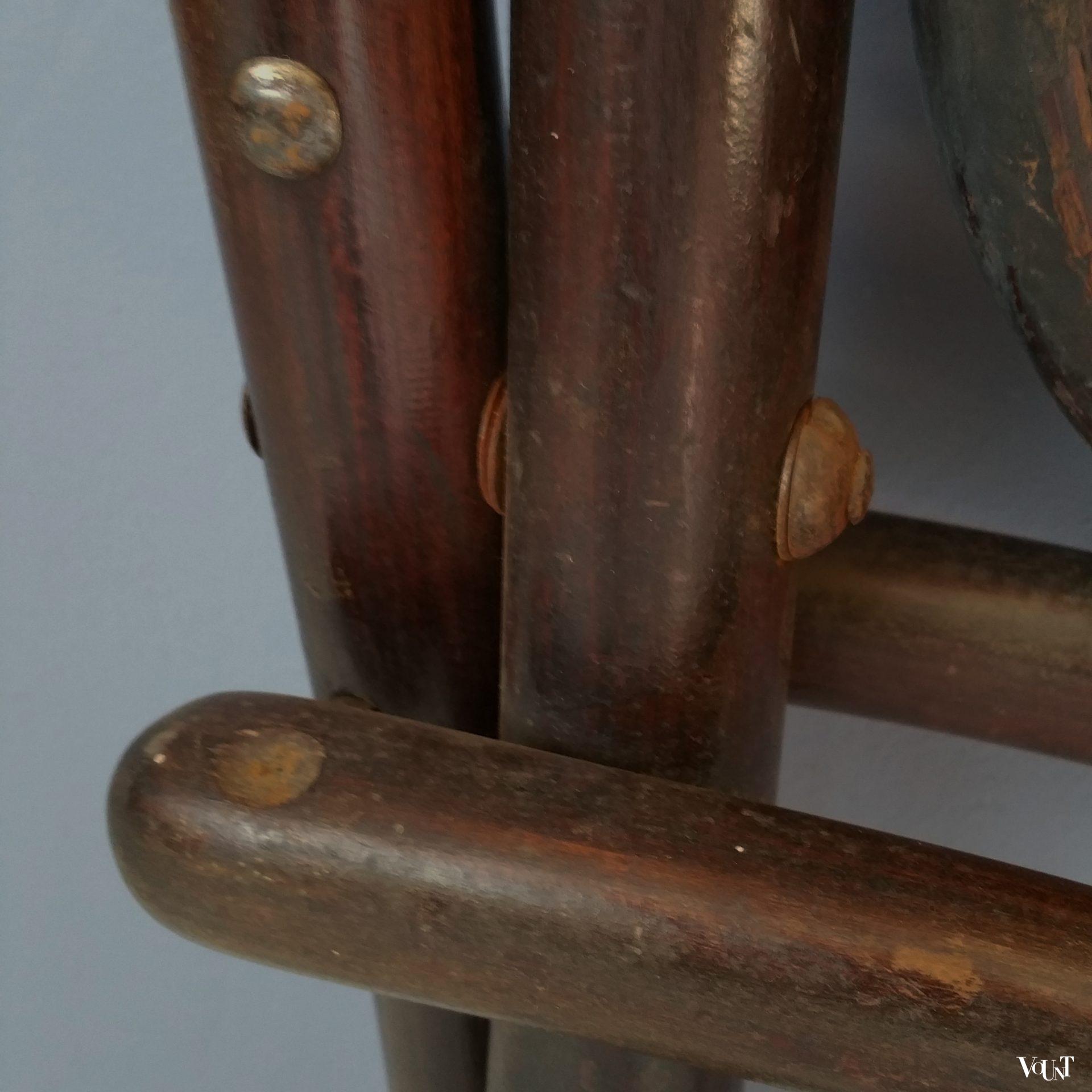 Originele antieke inklapbare Thonet stoel / Kaminsessel nr. 1, rond 1870