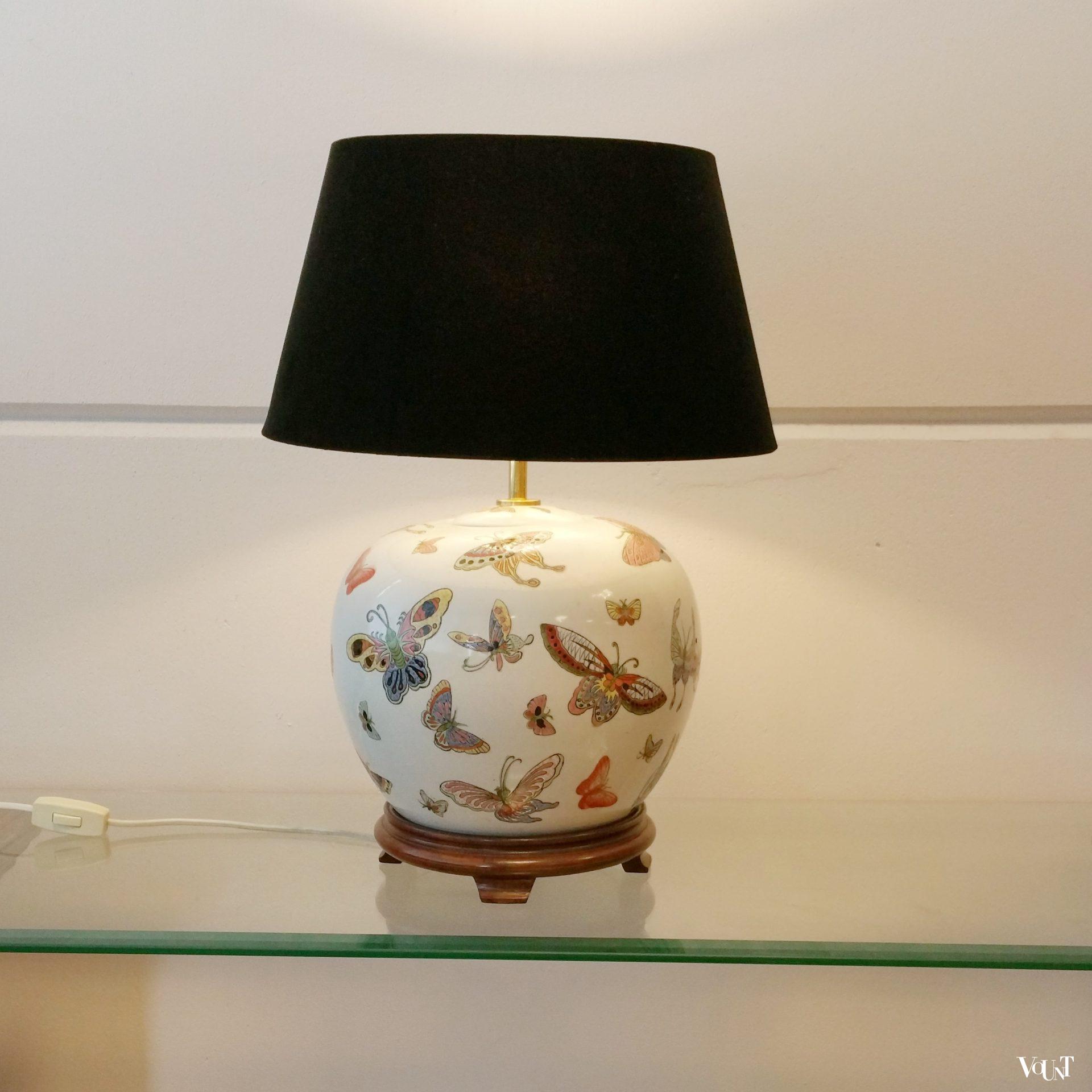 Tafellamp met vlinders, jaren '80