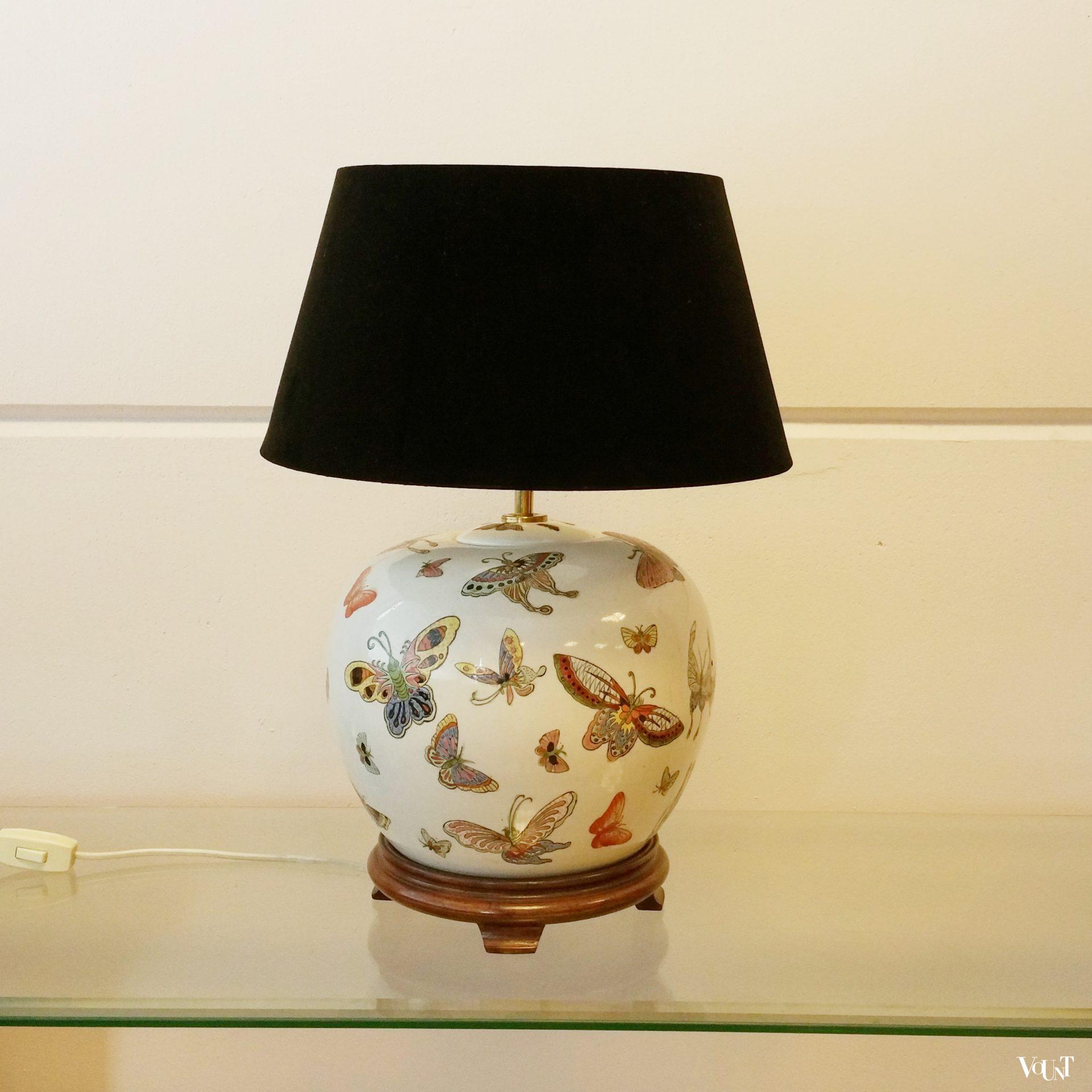 Tafellamp met vlinders, jaren '80