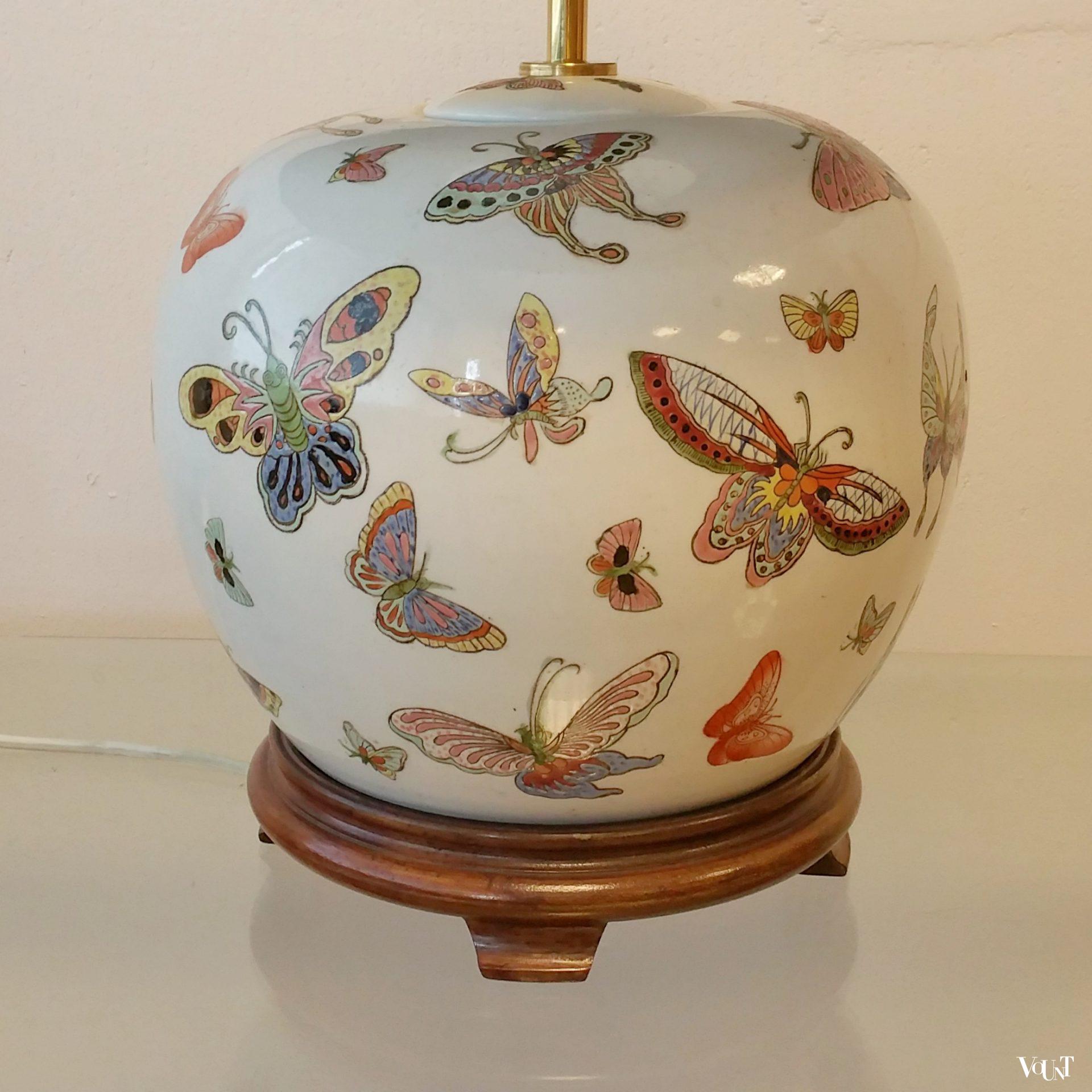 Tafellamp met vlinders, jaren '80