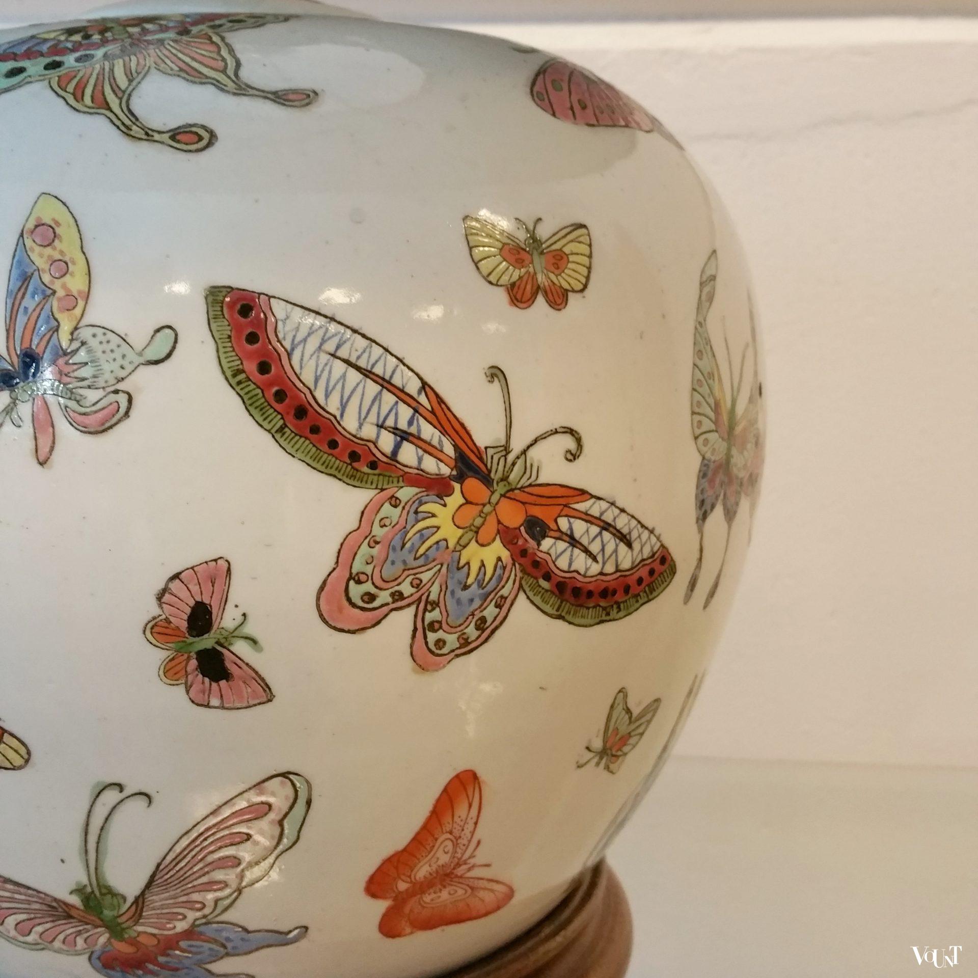 Tafellamp met vlinders, jaren '80