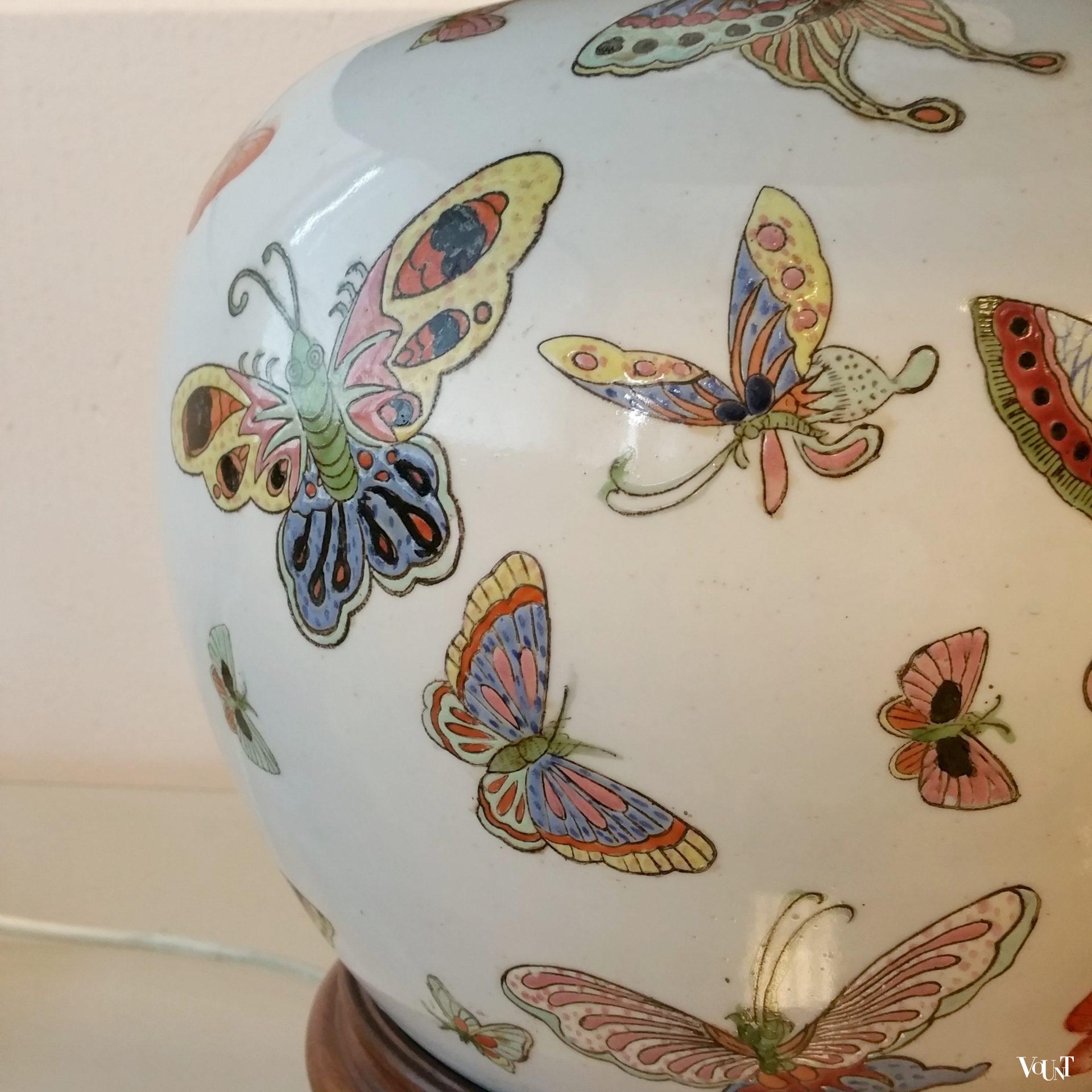 Tafellamp met vlinders, jaren '80