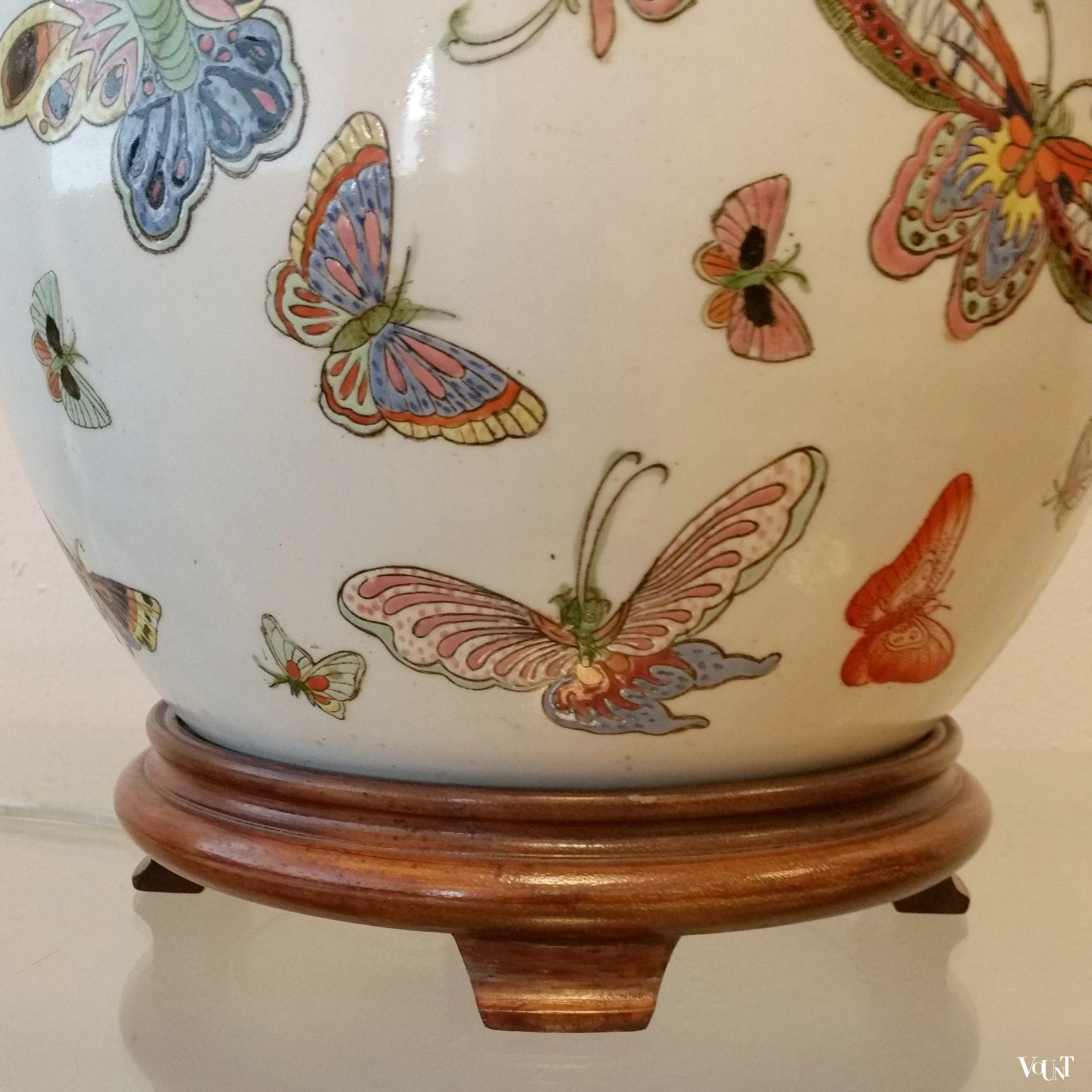 Tafellamp met vlinders, jaren '80