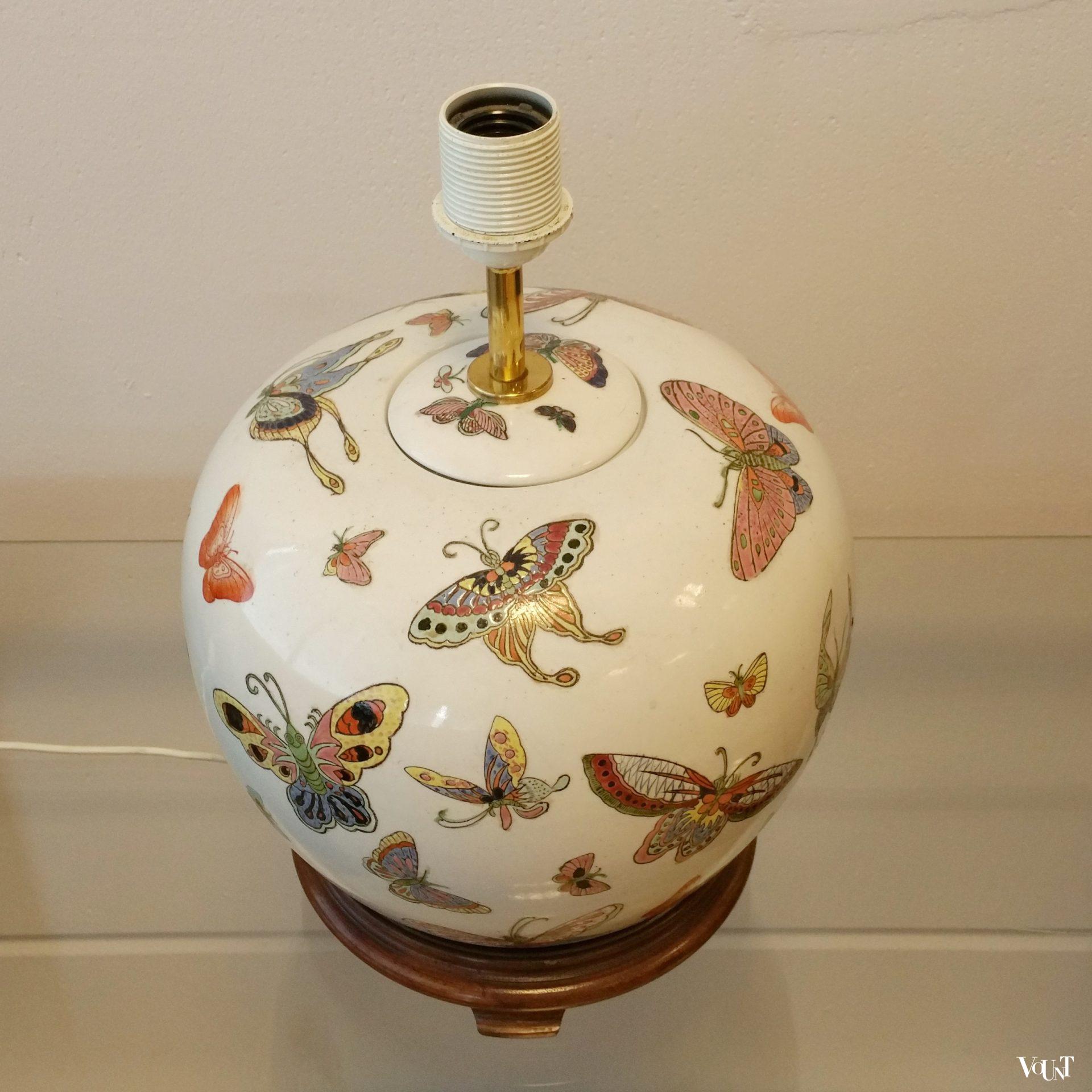 Tafellamp met vlinders, jaren '80