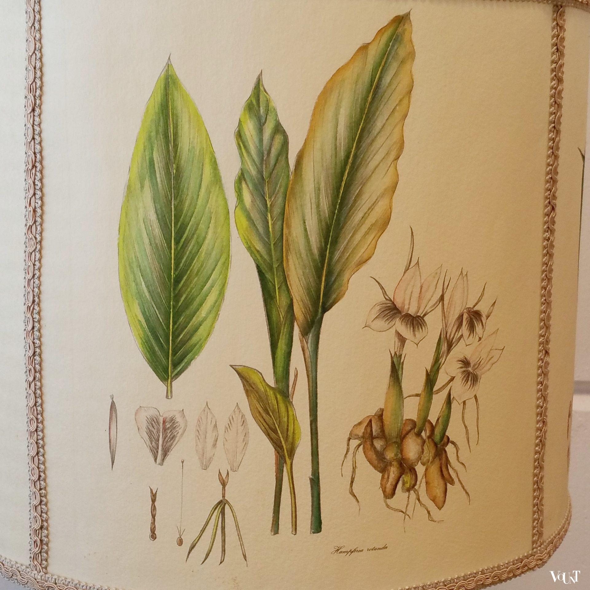 Tafellamp botanisch, jaren '70