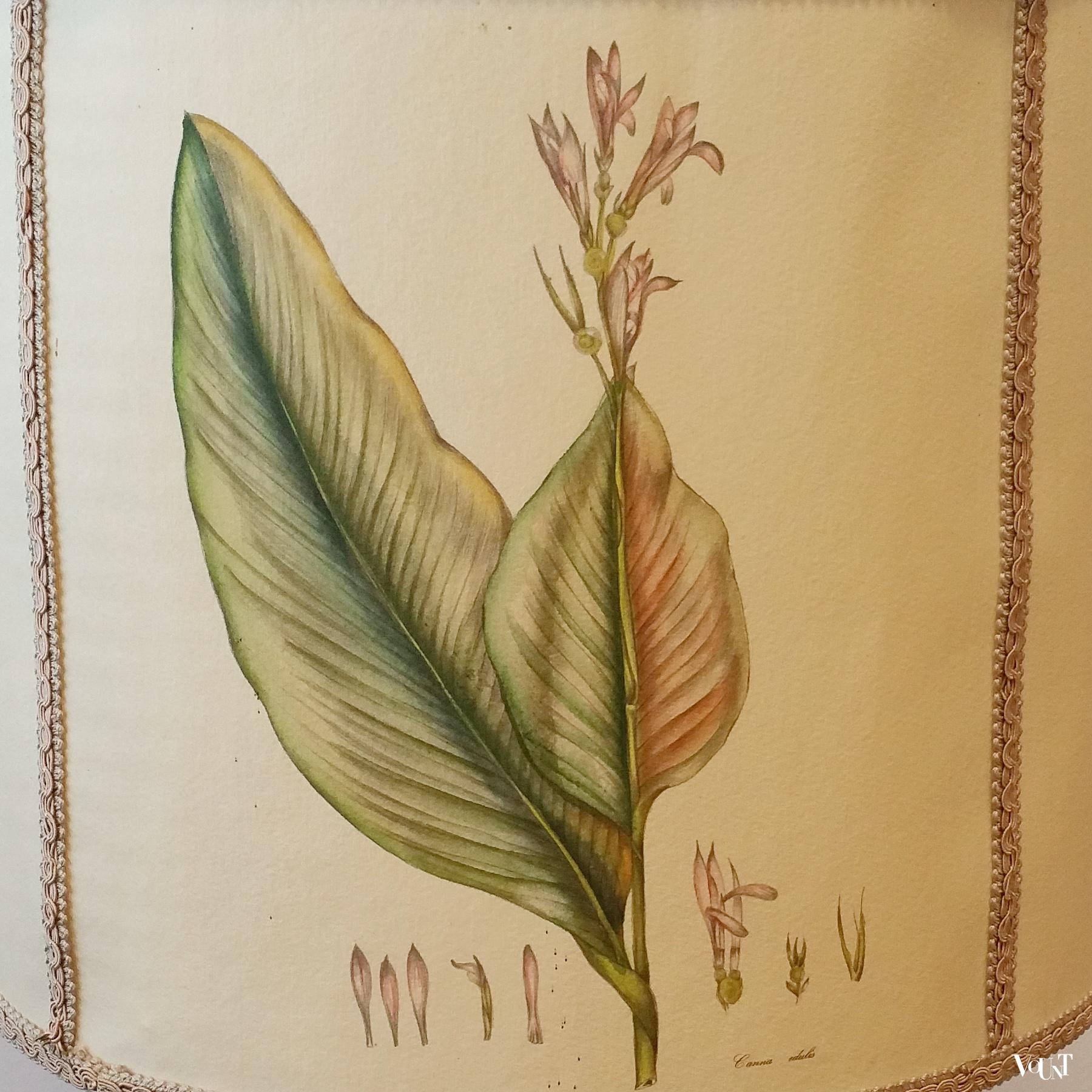 Tafellamp botanisch, jaren '70