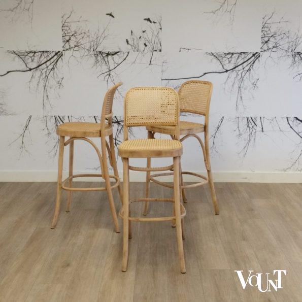 Set van 3 barkrukken nr. 811, Josef Hoffmann, FMG, jaren'60