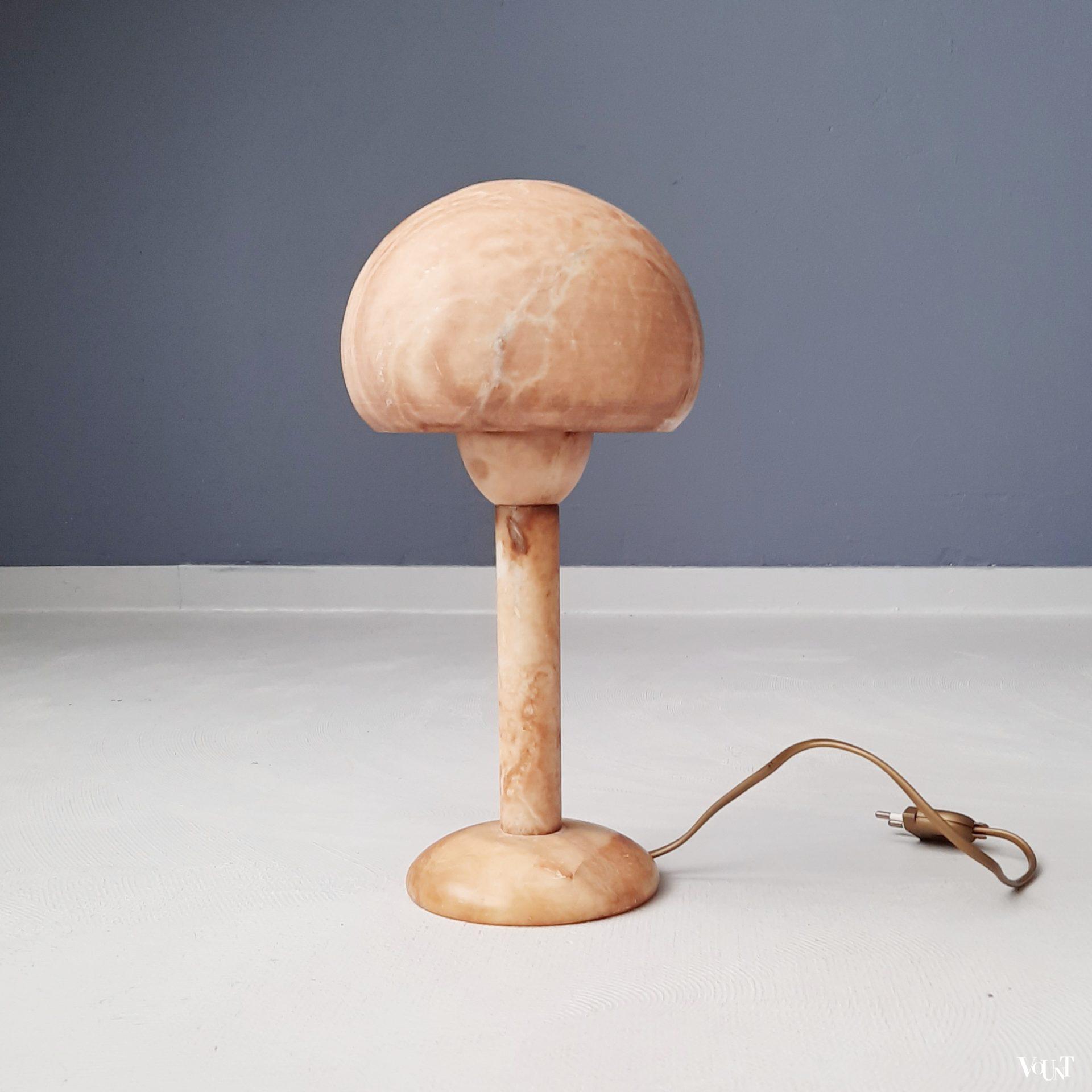 Vintage albast mushroom tafellamp, jaren '70