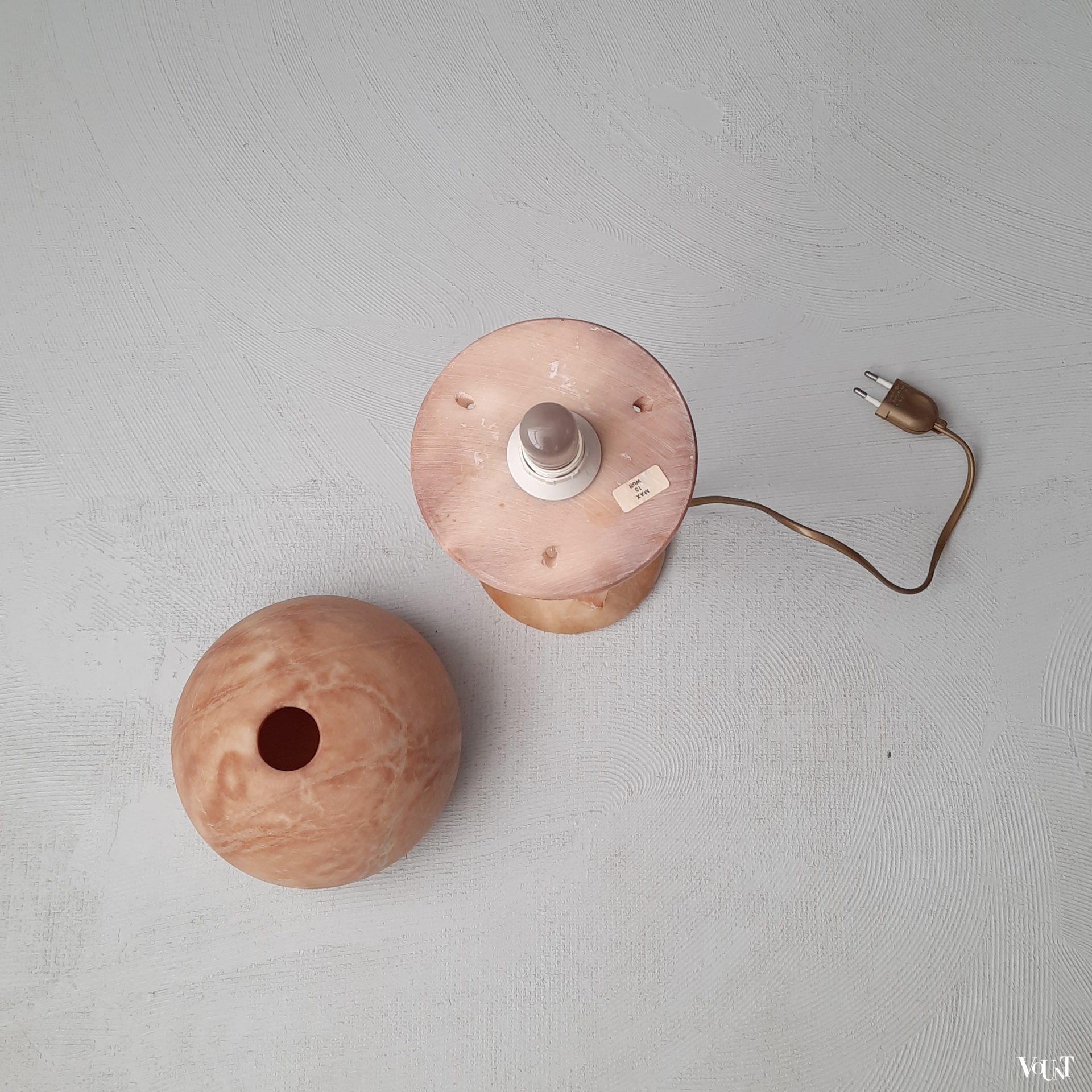 Vintage albast mushroom tafellamp, jaren '70