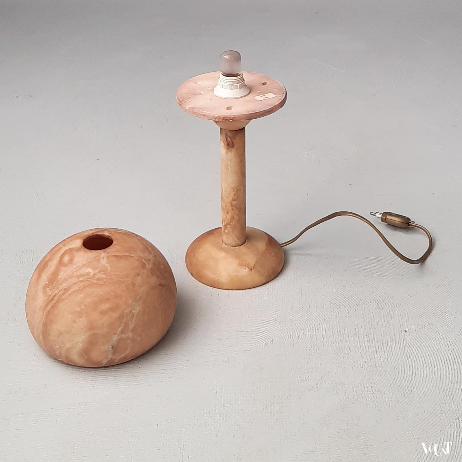 Vintage albast mushroom tafellamp, jaren '70