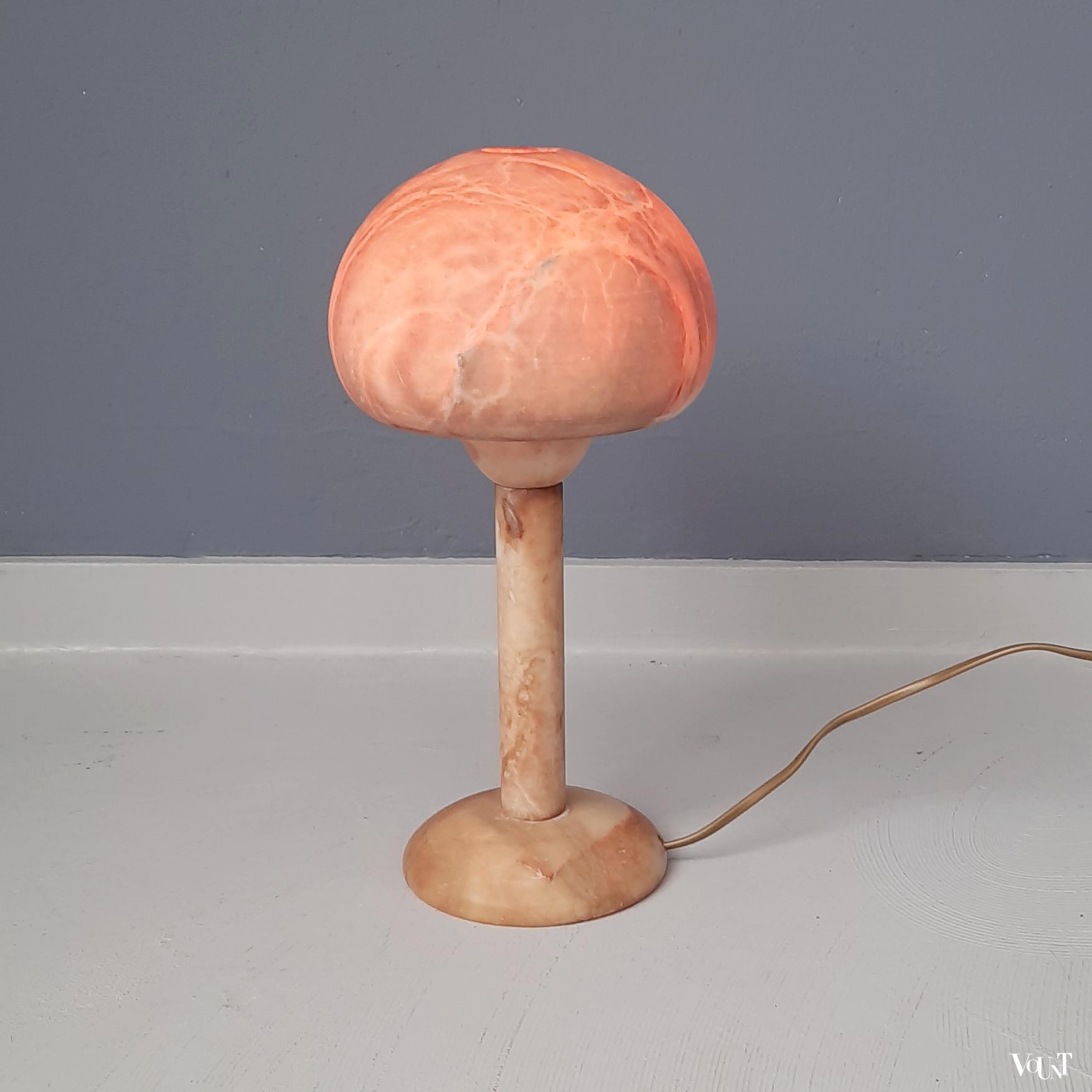 Vintage albast mushroom tafellamp, jaren '70