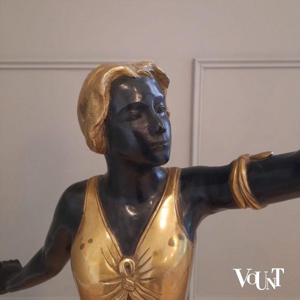 Art deco vloerlamp vrouw, rond 1920