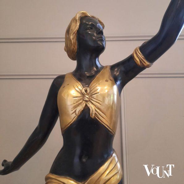 Art deco vloerlamp vrouw, rond 1920