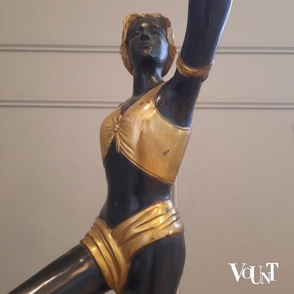 Art deco vloerlamp vrouw, rond 1920