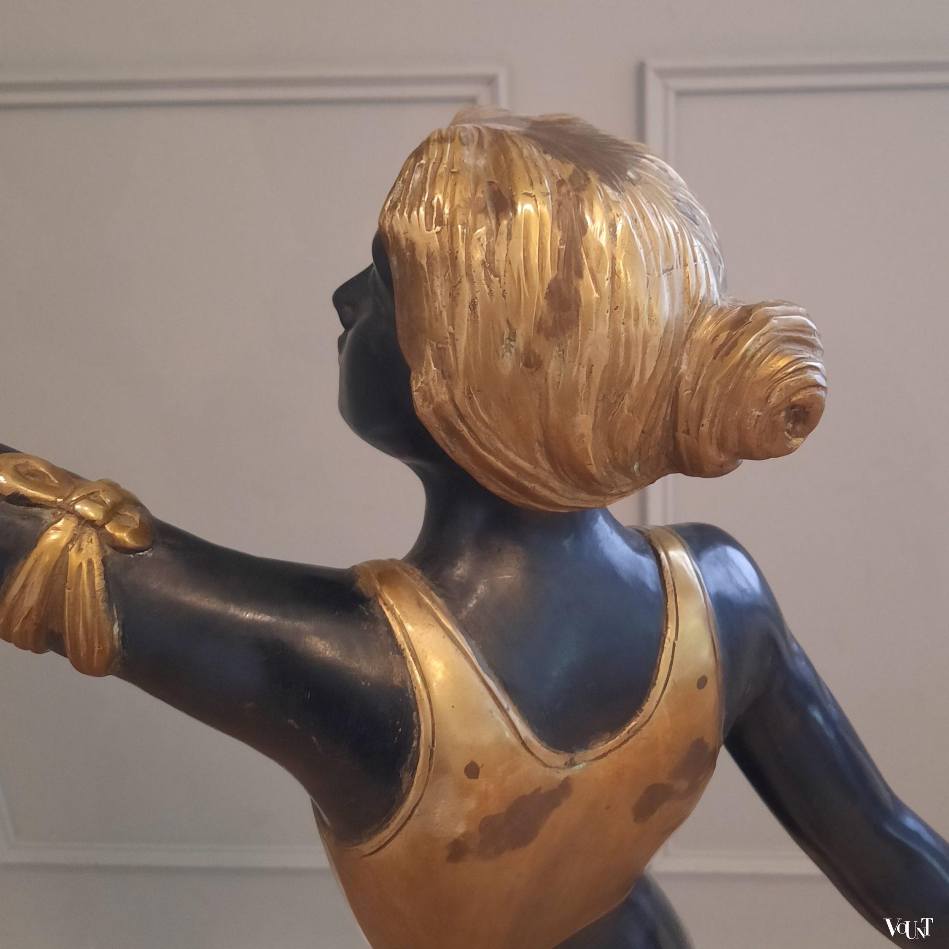 Art deco vloerlamp vrouw, rond 1920