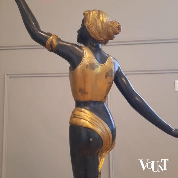 Art deco vloerlamp vrouw, rond 1920