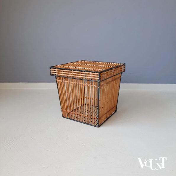 Vintage rotan mand, Rohé Noordwolde, jaren '60
