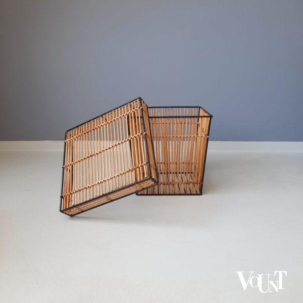Vintage rotan mand, Rohé Noordwolde, jaren '60