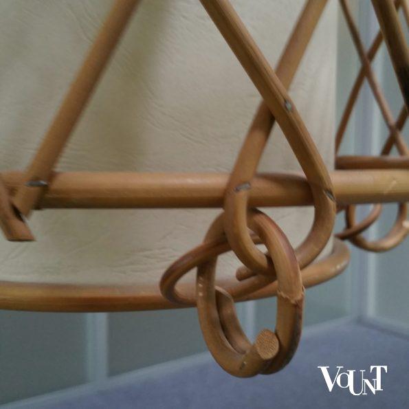 Franse rotan hanglamp, jaren '50/'60