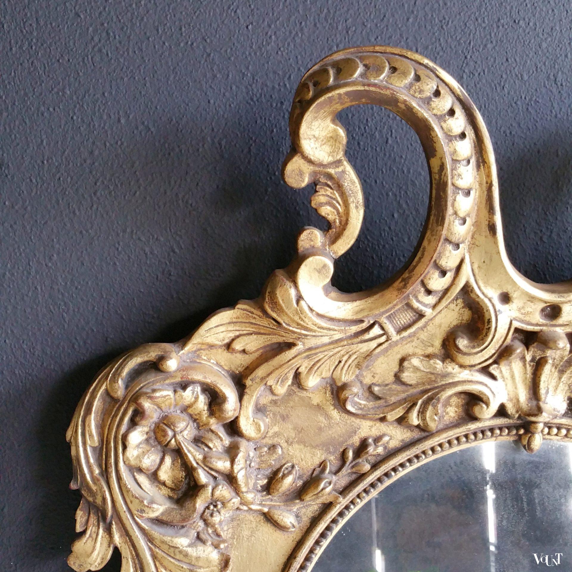 Grote antieke schouw- of vloerspiegel, eind 19e eeuw