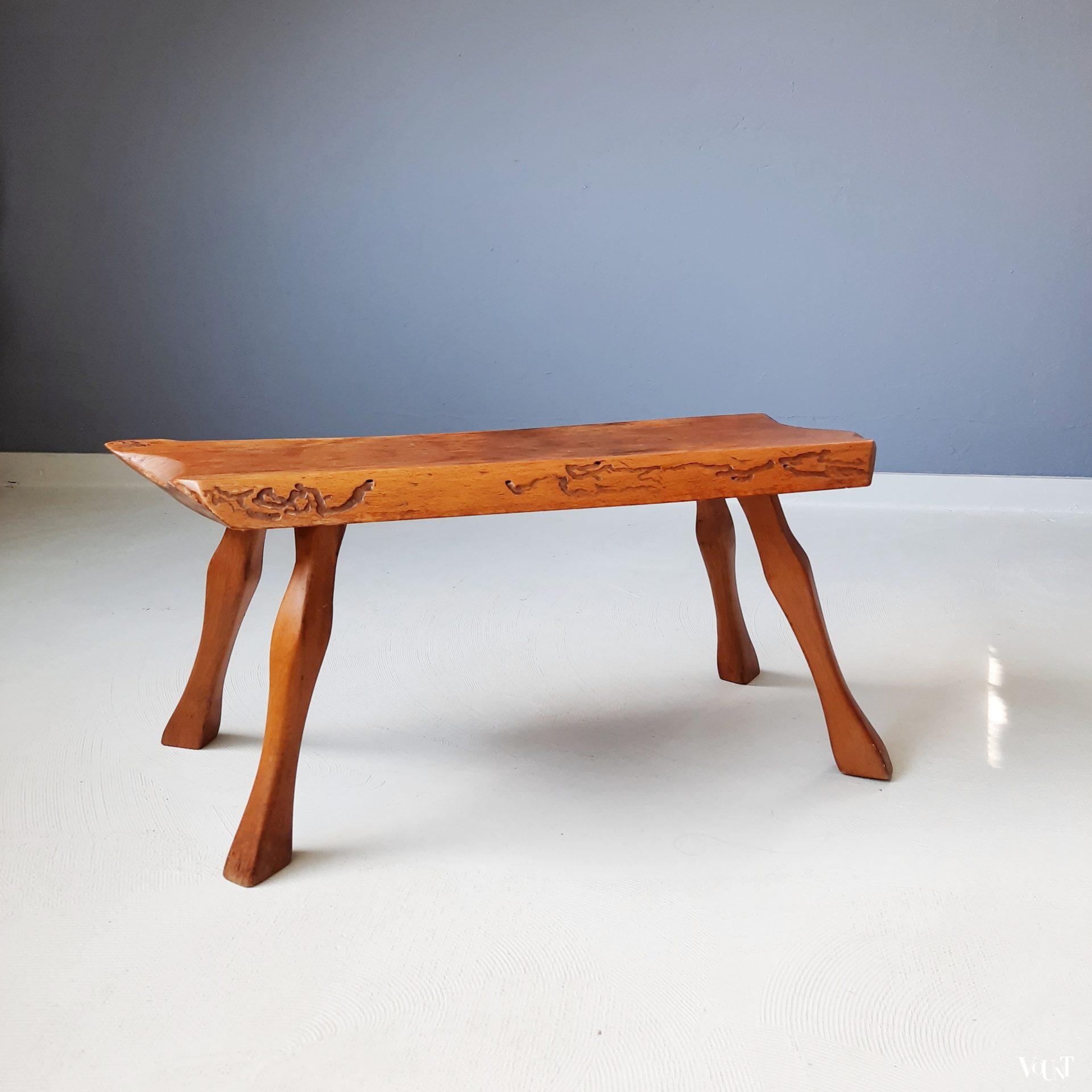 Organisch boomstambijzettafeltje, jaren '50