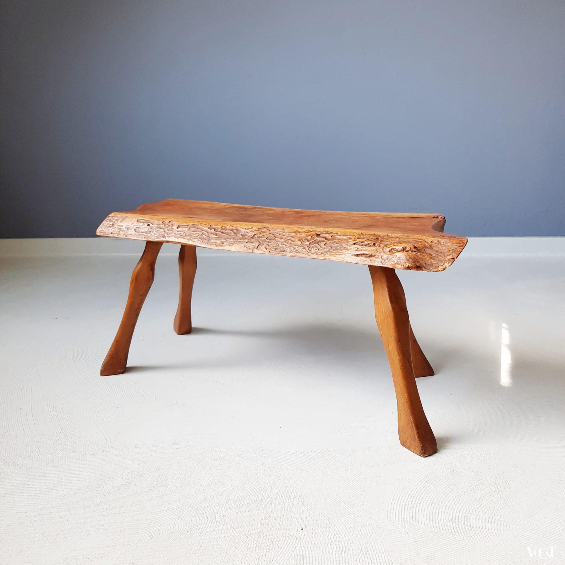 Organisch boomstambijzettafeltje, jaren '50