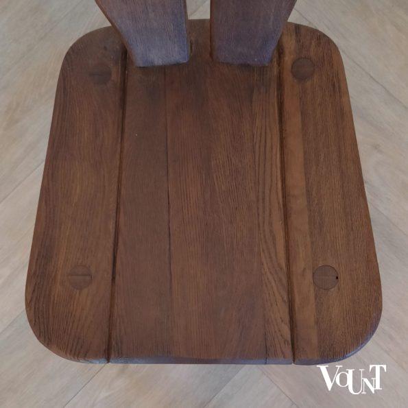 Set van 4 brutalist stoelen met hoge rugleuning, jaren '60