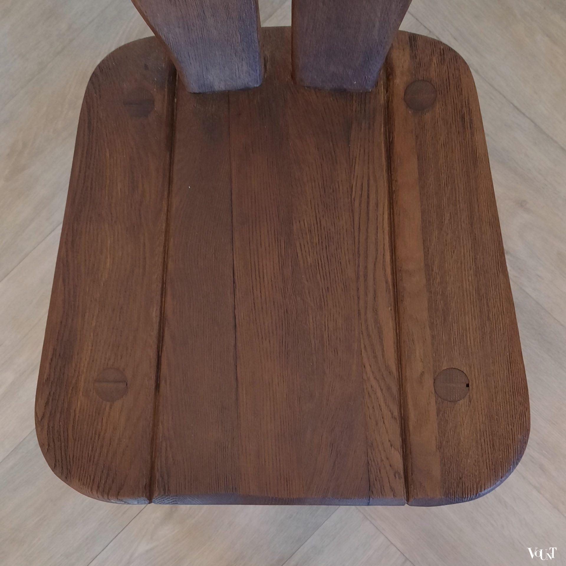 Set van 4 brutalist stoelen met hoge rugleuning, jaren '60
