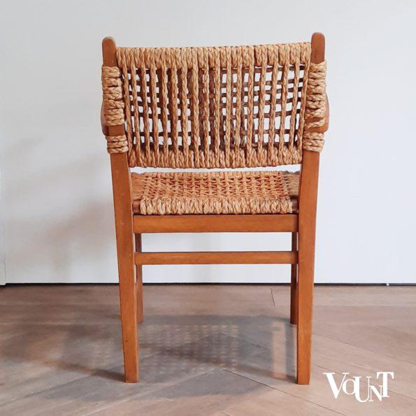 Thonet stoel hout en touw, ca. 1950