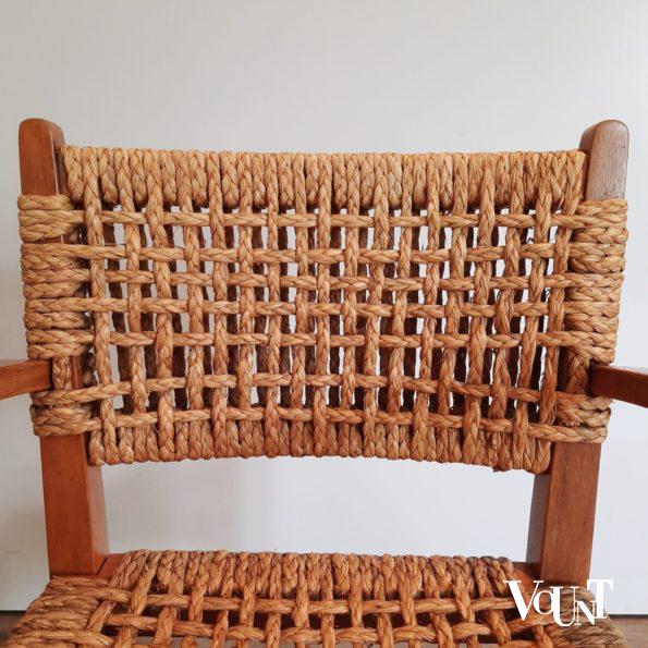 Thonet stoel hout en touw, ca. 1950