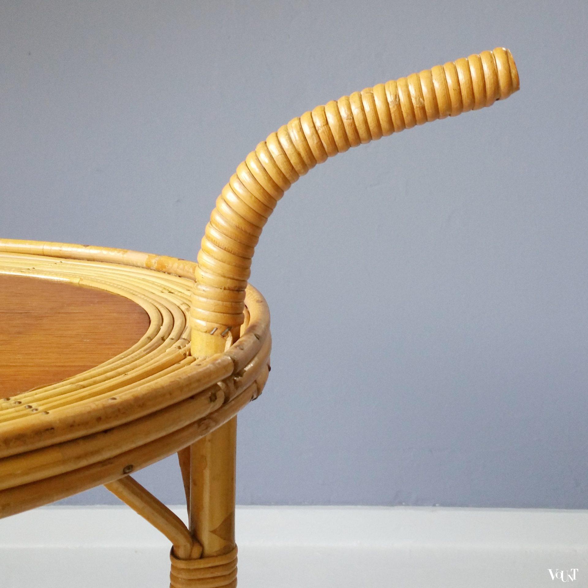 Ronde rotan trolley, Frankrijk, jaren '60