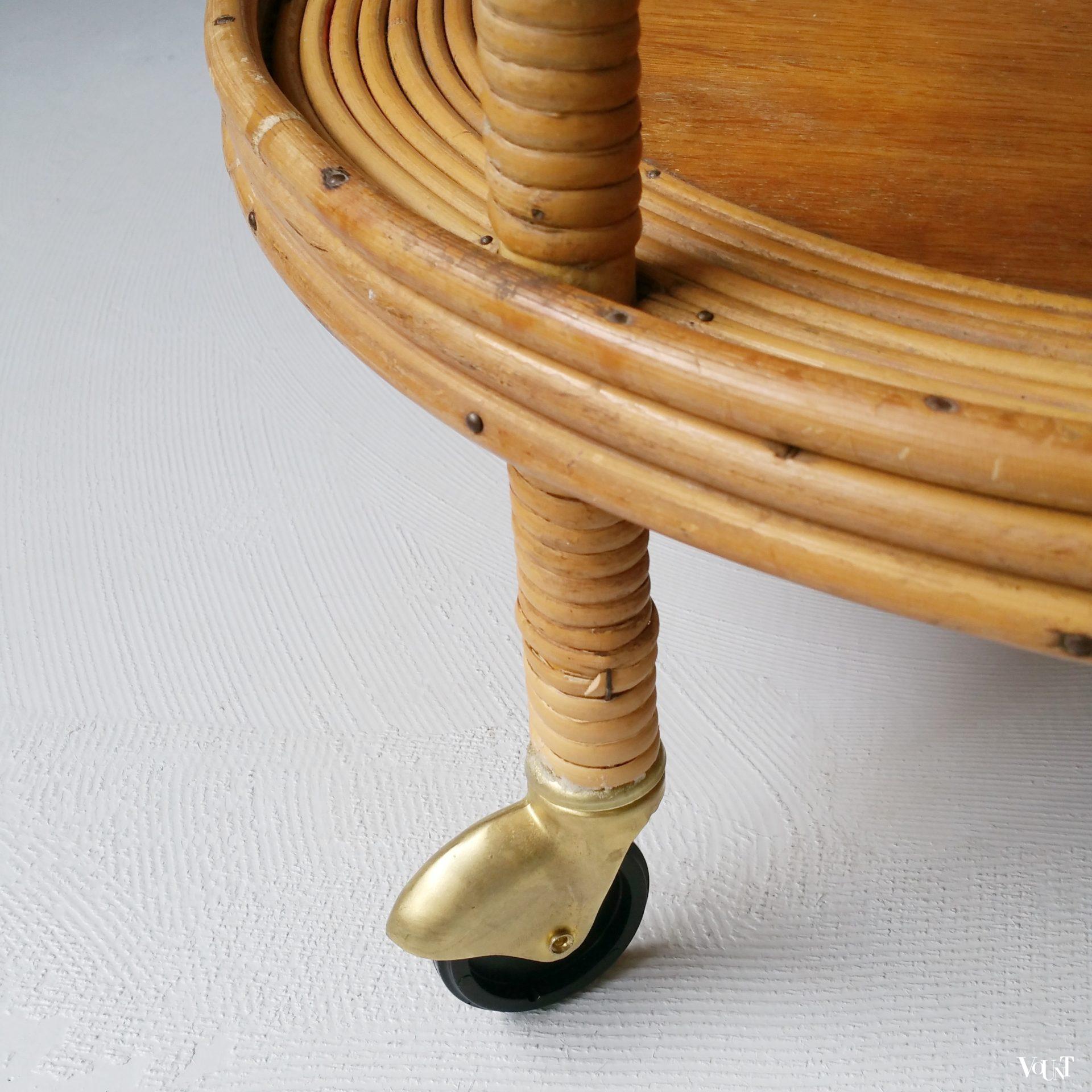 Ronde rotan trolley, Frankrijk, jaren '60