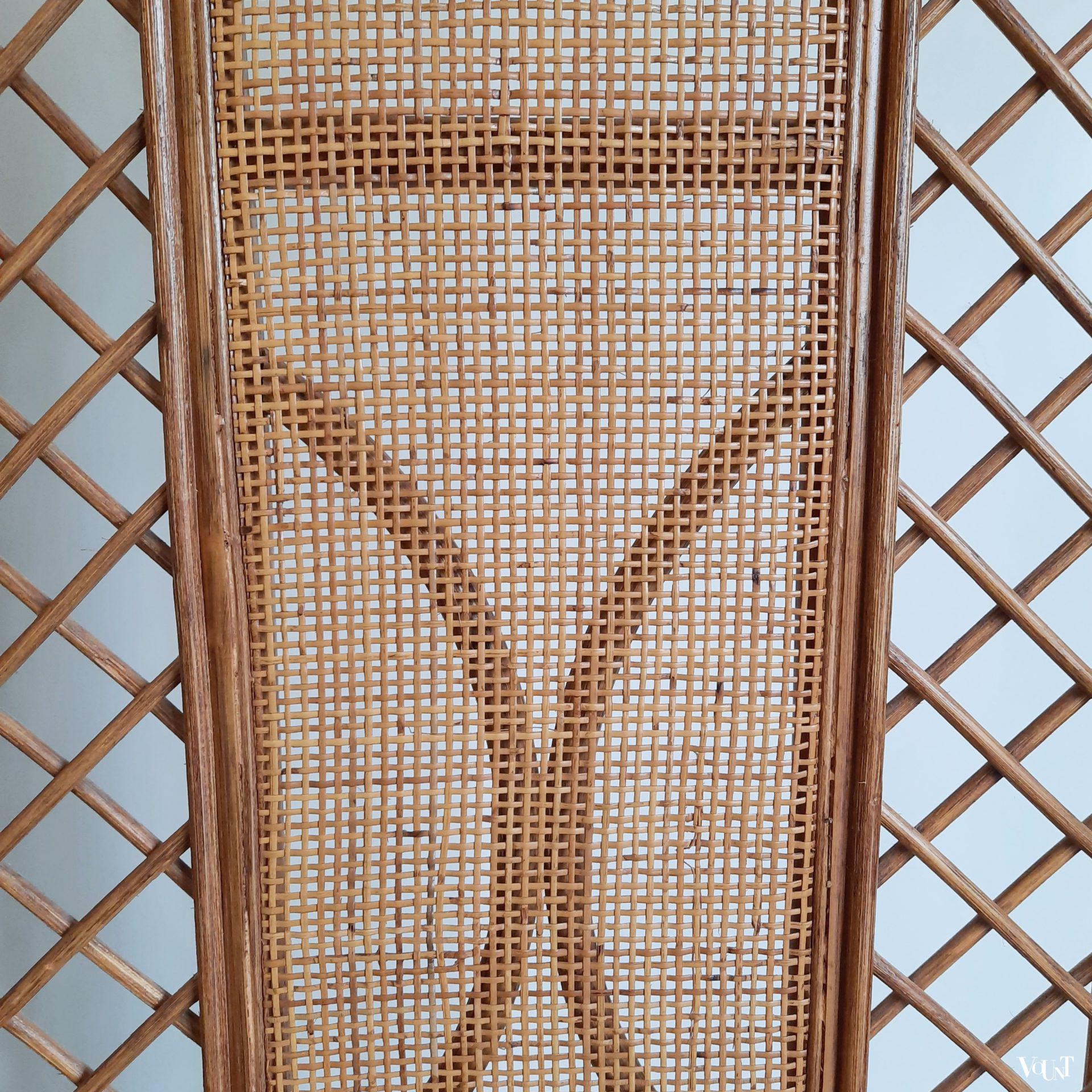 Rotan drieslags kamerscherm, jaren '70