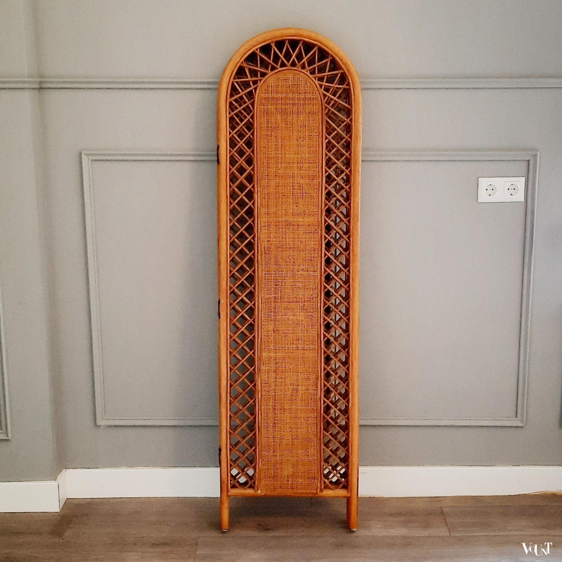 Rotan drieslags kamerscherm, jaren '70