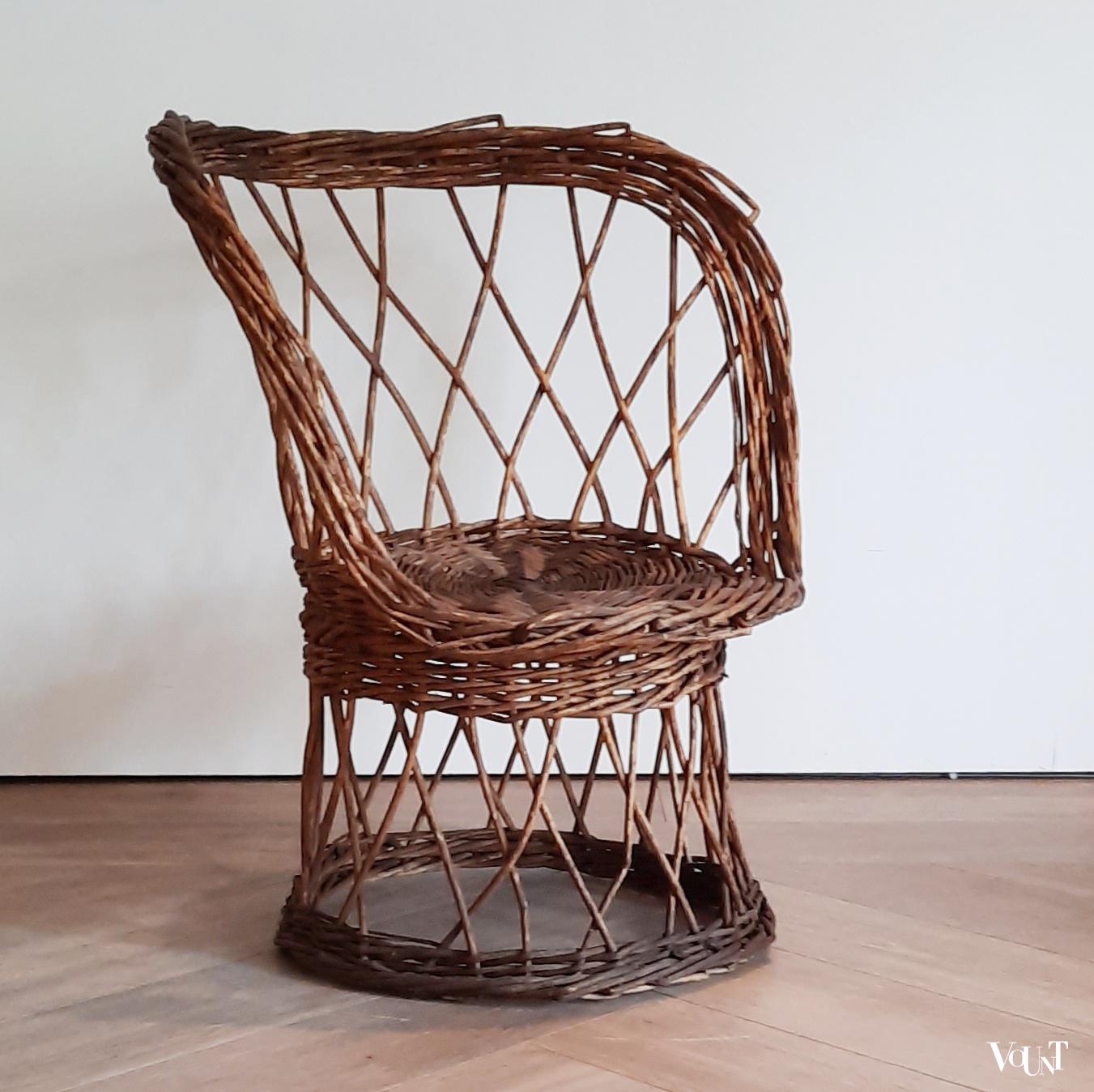 Franse rieten stoel, jaren '60