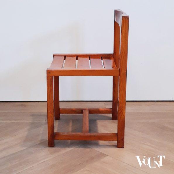 Set van 4 grenen eetkamerstoelen, jaren '70
