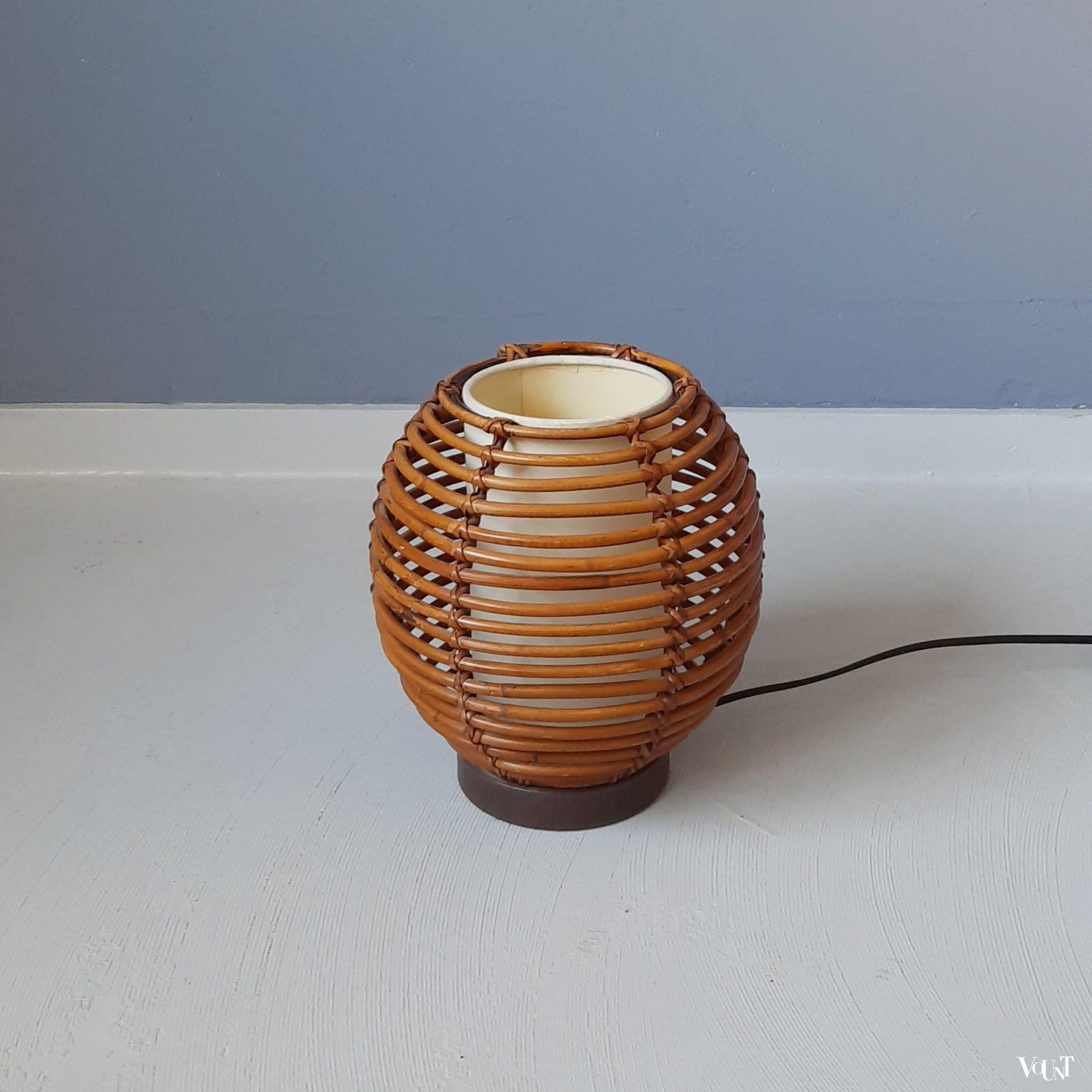 Rotan tafellamp, Mathias Luminaires, Frankrijk