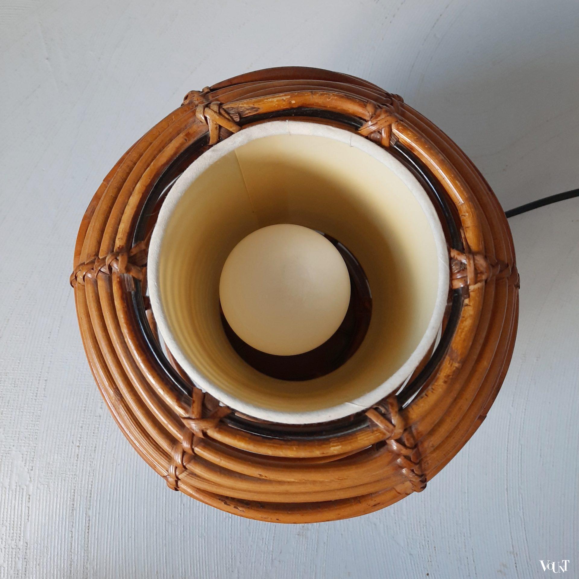 Rotan tafellamp, Mathias Luminaires, Frankrijk