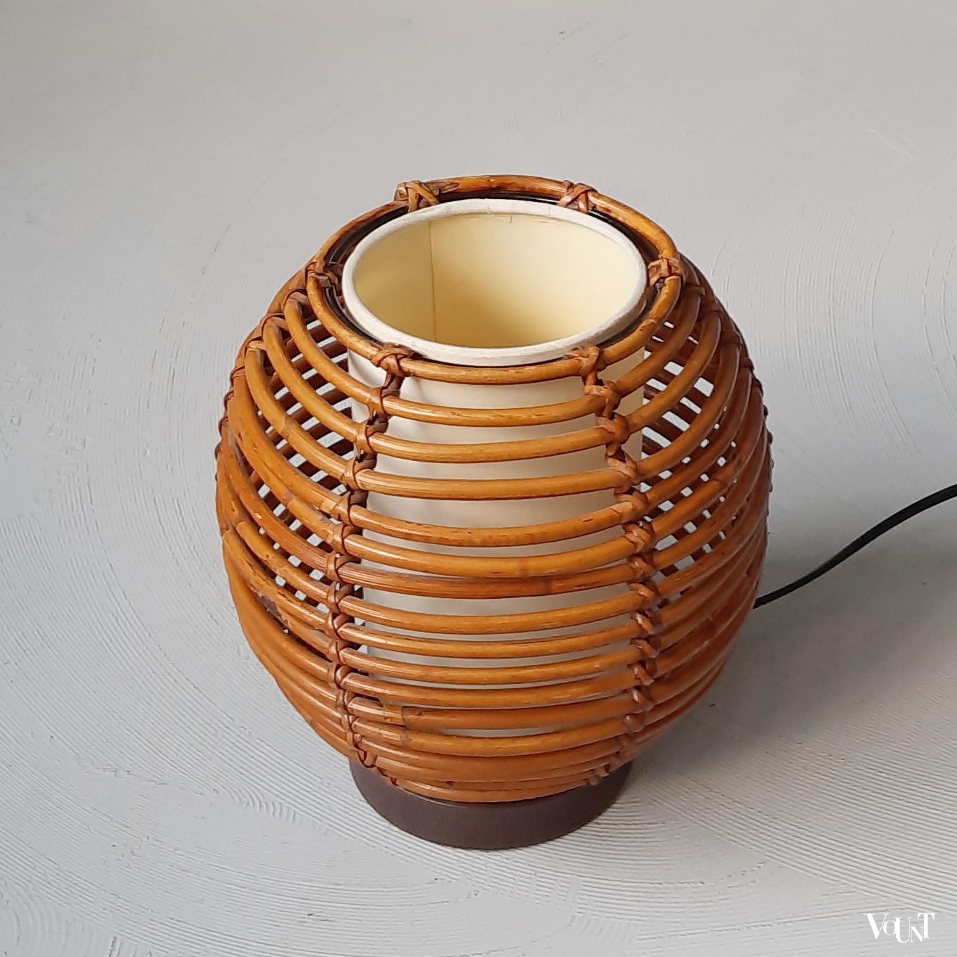 Rotan tafellamp, Mathias Luminaires, Frankrijk