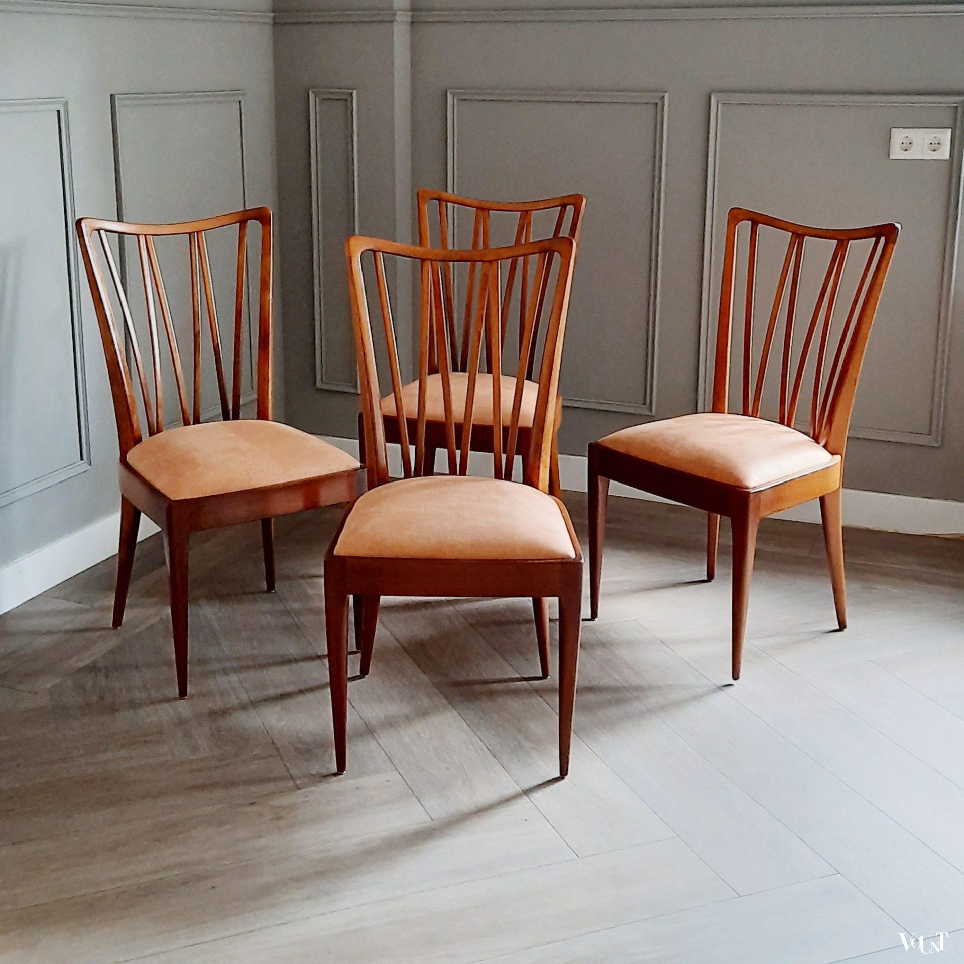 Set van 4 eettafelstoelen, A.A. Patijn voor Zijlstra Joure, jaren '50