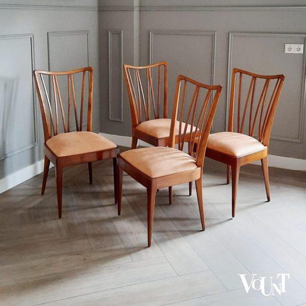Set van 4 eettafelstoelen, A.A. Patijn voor Zijlstra Joure, jaren '50