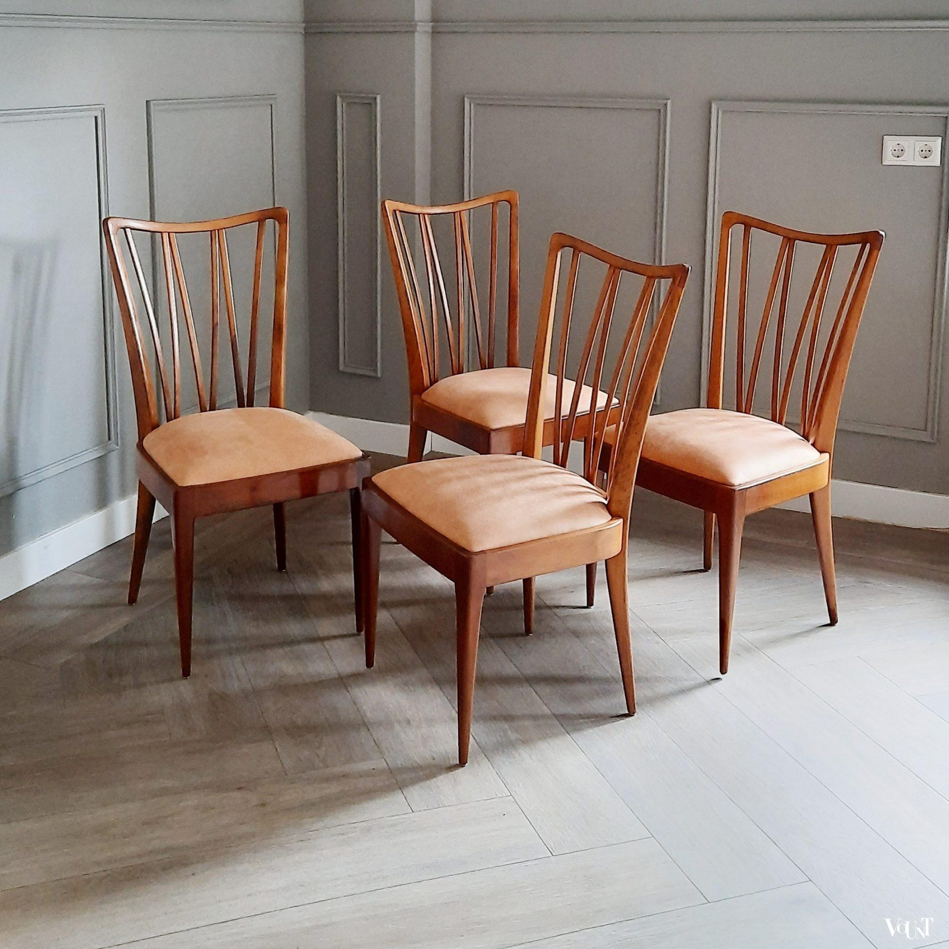Set van 4 eettafelstoelen, A.A. Patijn voor Zijlstra Joure, jaren '50