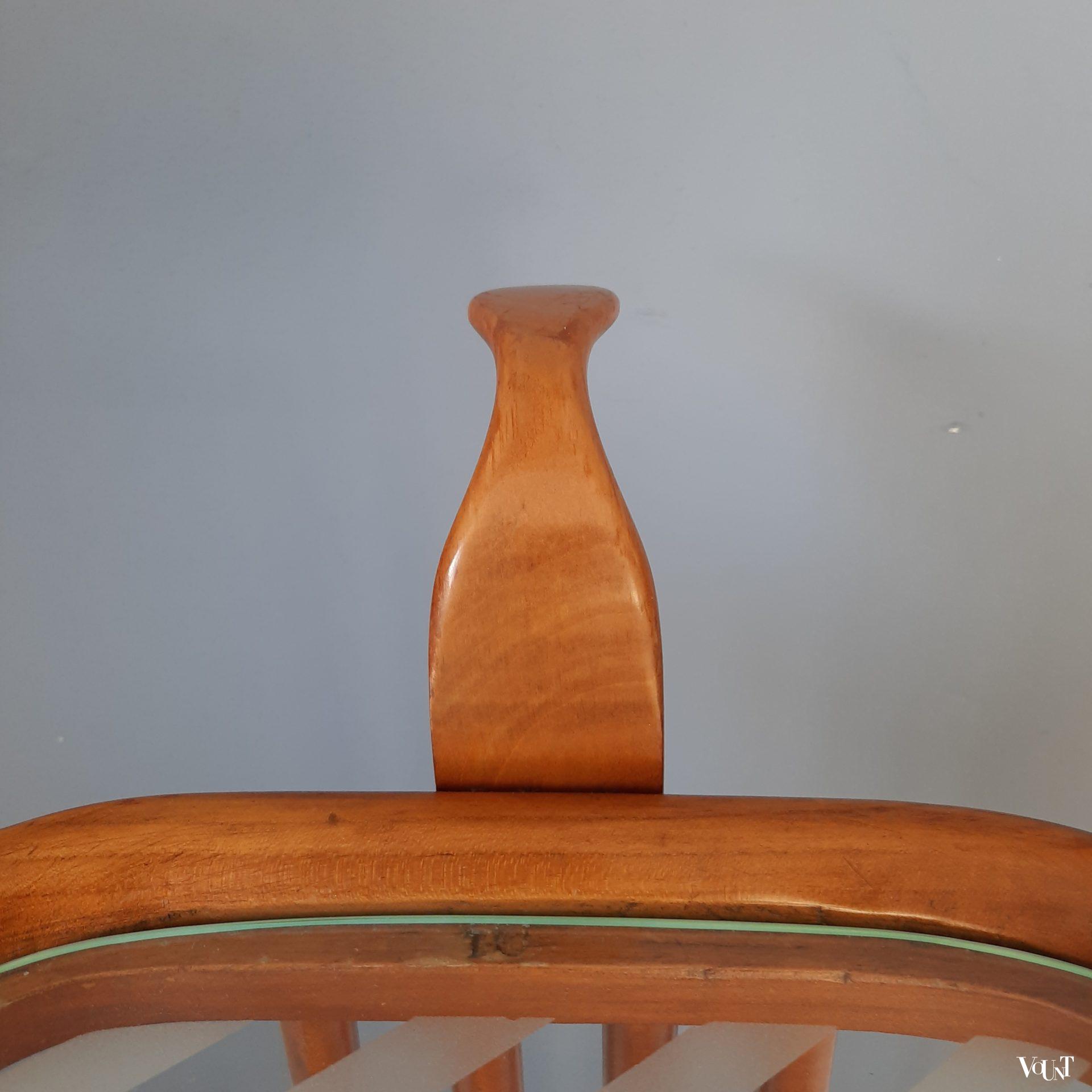 Midcentury trolley cederhout en glas