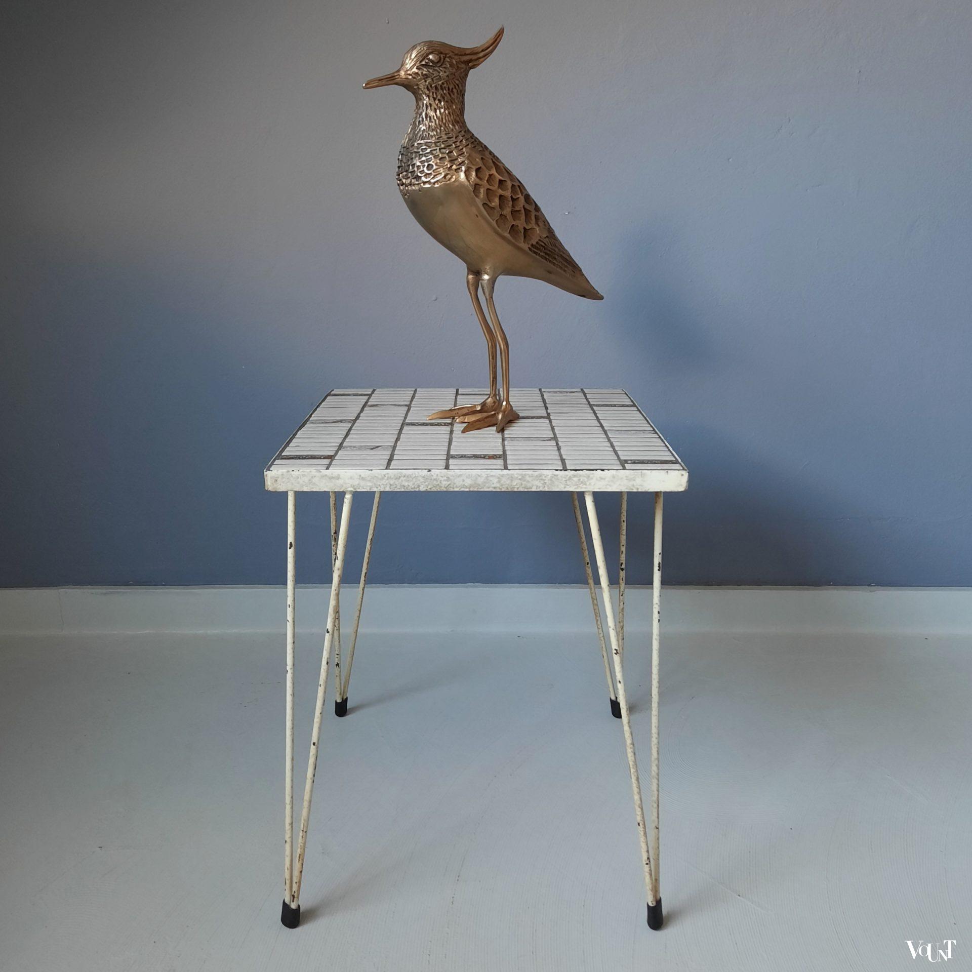 Vintage mozaïektafeltje met hairpinpootjes, jaren '50