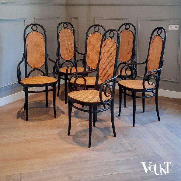 Set van 6 stoelen nr. 207 RF, Thonet, jaren '70