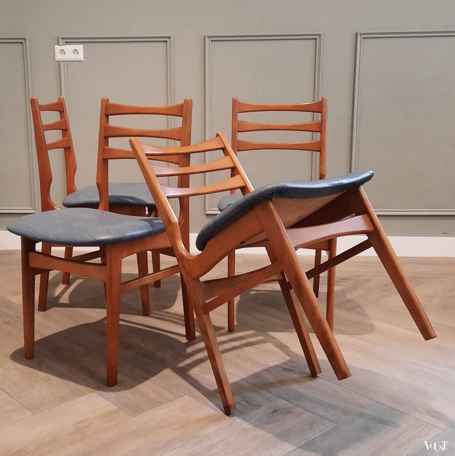 Set van 4 eettafelstoelen Gedser, Ikea, jaren '50